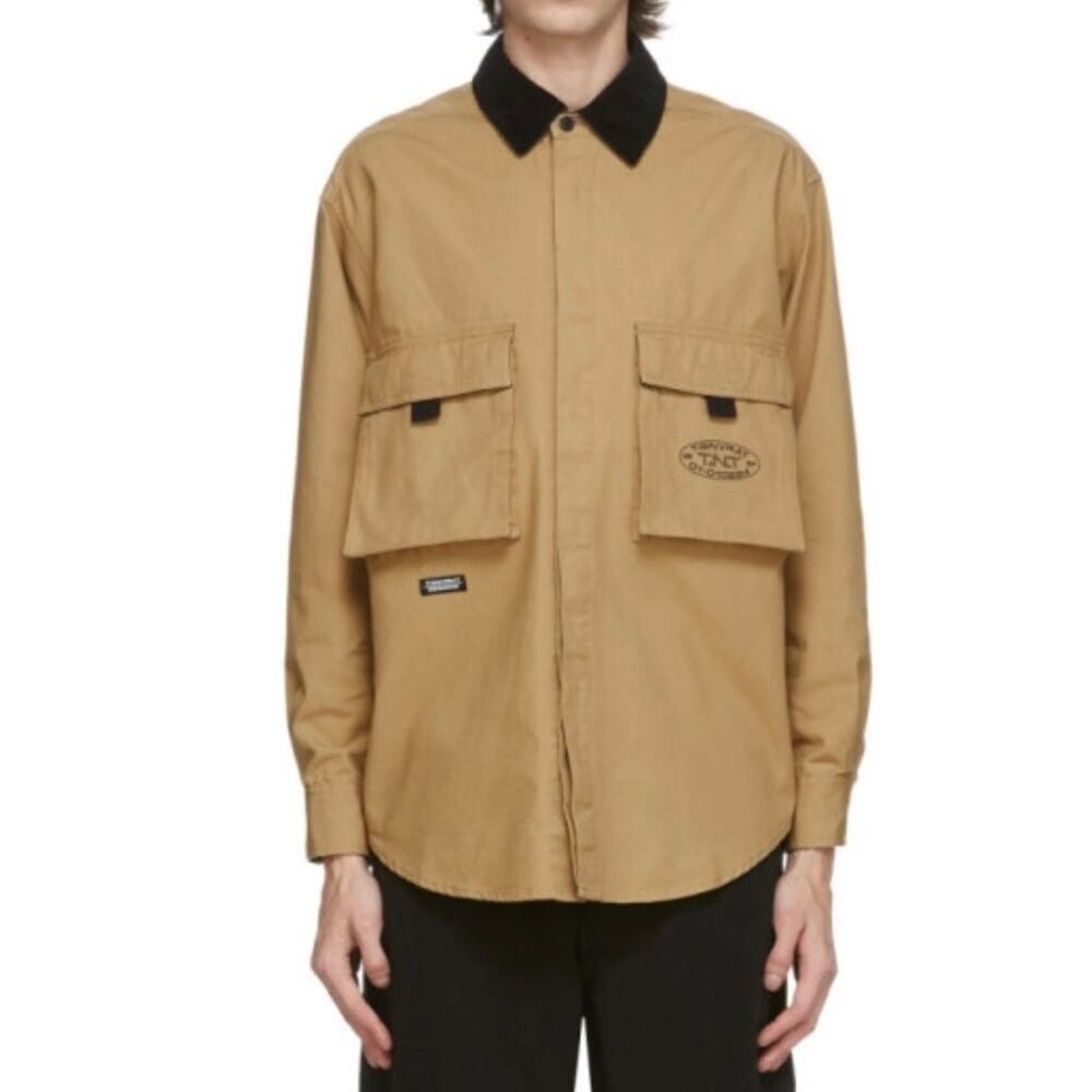 thisisneverthat Beige Oxford Cargo Shirt - Tan - Size M